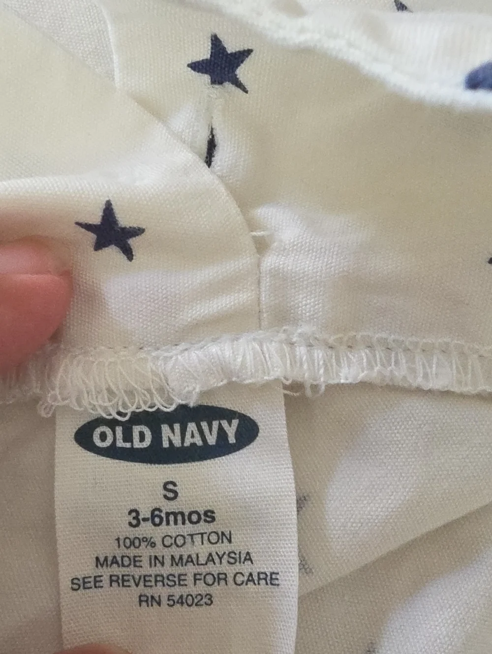 Vintage 2000 Old Navy Patriotic Stars USA Cotton Dress Size Small 3-6 Months
